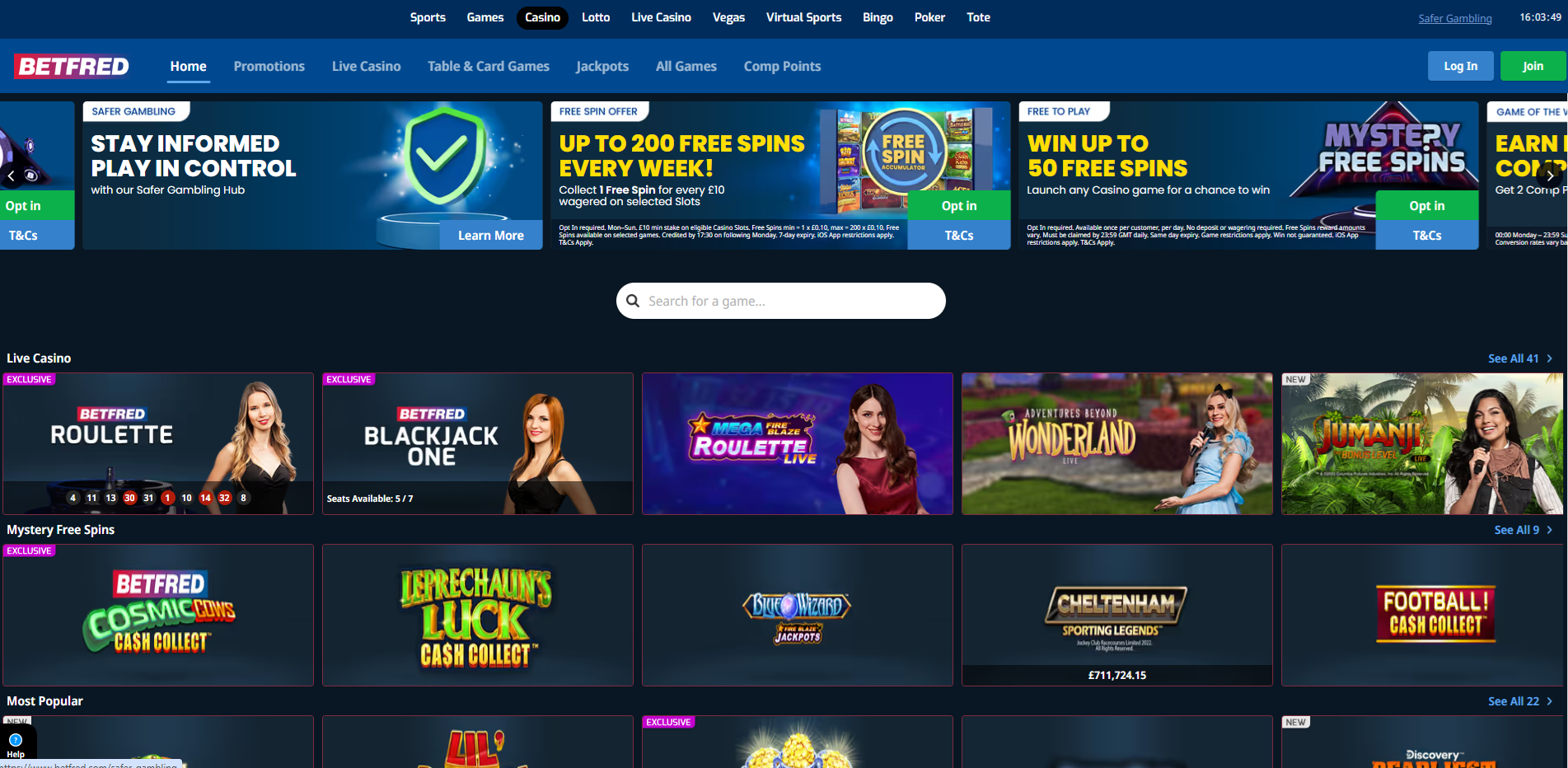 Betfred screenshot